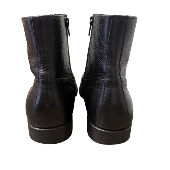 **NFS. Bally Switzerland Black Leather Mens Size EU42 US9 Side Zip Chelsea Boots main image 6
